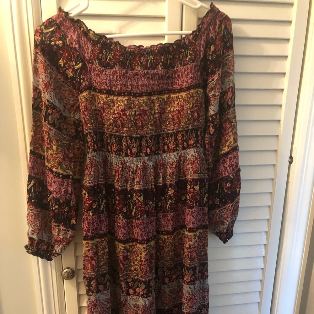 Urban Outfitters Boho Off-Shoulder Maxi Dress